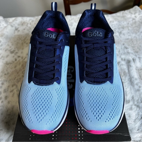 New Gola Ultra Speed Run Vista Blue/Navy/Pink Tennis Shoes sz 9 - Picture 5 of 13
